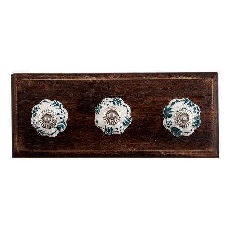 Lemon Grass Ceramic Wooden Hooks